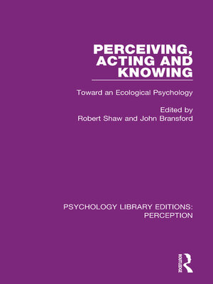 cover image of Perceiving, Acting and Knowing